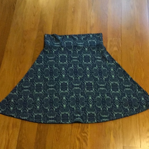 LuLaRoe blue flare skirt, xl - Picture 3 of 8